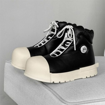 Niche Design Big Head Casual Shoes Male Thick Sole Increase Sports Baotou Boots