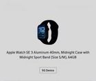 Brand New Apple Watch SE3 Aluminum 40mm Midnight / Midnight Sport Band 64GB 5G — photo 1
