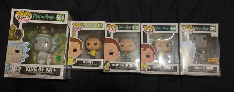 rick and morty funko pop lot