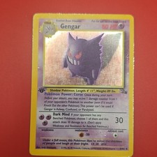 gengar pokemon card 1st edition Sabrina's Gym Challenge #29 PSA 9 Retreat Cost Gengar Fossil 1st Edition Holo