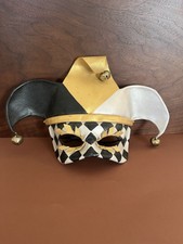 Handmade Venetian Leather Jester Mask. Mardi ...