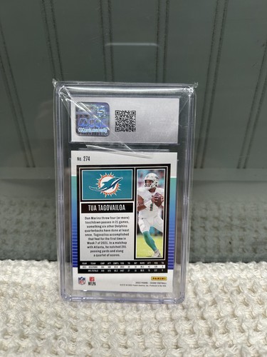 2022 Panini Score Tua Tagovailoa #274 Lava Parallel #D /599 CGC 10 POP 1 ONLY 1! - Bild 3 von 3