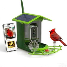 Smart Bird Feeder with Camera, AI Identify 11,000+ Species 2K HD Auto Capture Bi