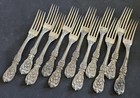 Lot 11 Reed & Barton Sterling Silver .925 Dinner Forks 695 Grams