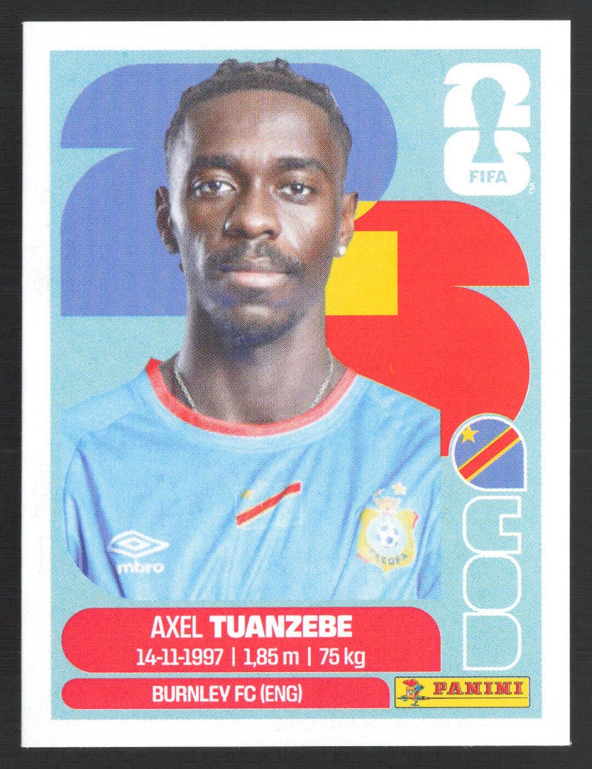 Axel Tuanzebe 2026 FIFA World Cup Sticker #COD4 Congo Y58