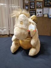 Disney Store Jumbo 18" White Gold Eeyore Plush Limited Edition Christmas Tags
