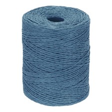 Natural Cotton Raffia Yarn 328Yard, Craft Raffia Ribbon Crochet Yarn, Navy Blue