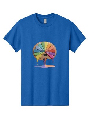 Palette-Tree Mens Graphic Tee, 100% Cotton, Casual Summer Wear