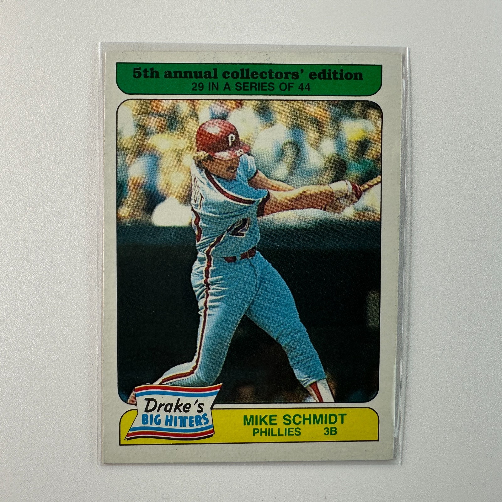 1985 Topps Drake's Big Hitters/Super Pitchers - Mike Schmidt #29  Phillies TC
