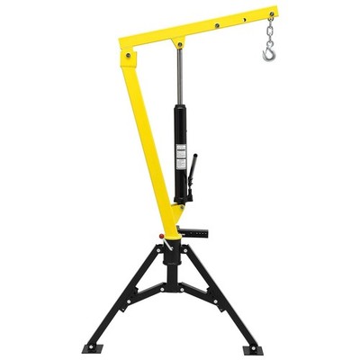 Hydraulic Pickup Truck Crane 1000 lbs Max Load, 360° Swivel Hitch-Mount Boom