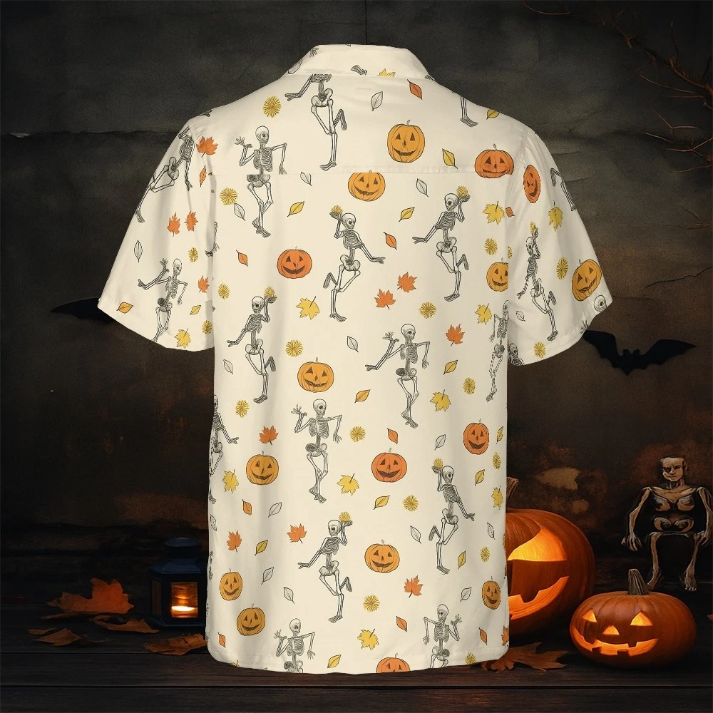 Dancing Skeletons & Pumpkins Graphic Tee