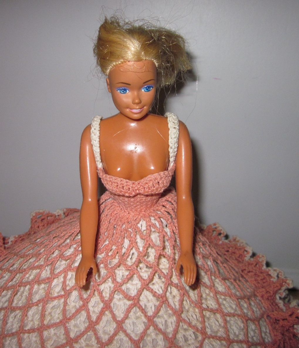 Vintage Barbie Hand Crocheted Dress Southern Belle Dated 1966