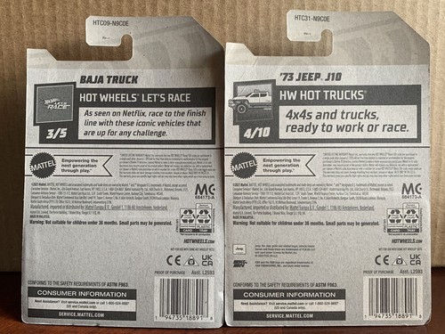 Hot Wheels Set Of Baja Truck & 73 Jeep J10 - Picture 2 of 12