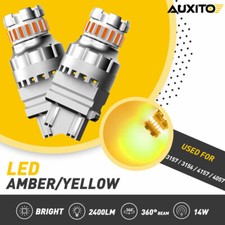 3157 3156 Led Amber Yellow Turn Signal Parking Drl Error Free Light Bulbs 2400lm