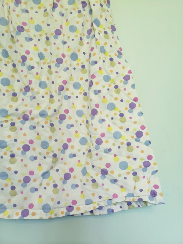 April Cornell Girls 7 / 8 Party Dress Polka Dot Pink Bow Sleeveless 100% Cotton Foto 3 de 4