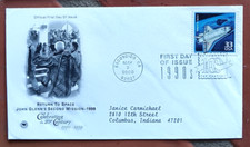 JOHN GLENN RETURNS TO SPACE 1990s DECADE CTC 1999 PCS CACHET FDC VF