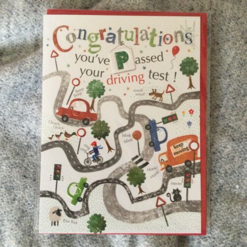 Noel Tatt Driving Congratulations  Greeting Card With Envelope Driving Design - Picture 1 of 2