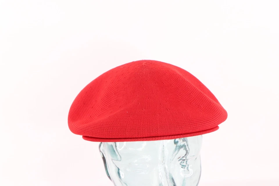 De colección Años 90 Kangol Streetwear Tejido Newsboy Cabbie Tropic Sombrero Gorra Rojo Pequeño Foto 2 de 4