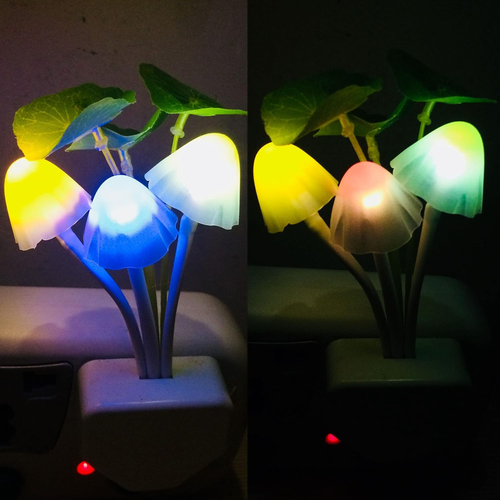Plug in Night Light, Sensor Light Color Change Cute Mushroom Light LED Nightligh - Picture 7 of 7