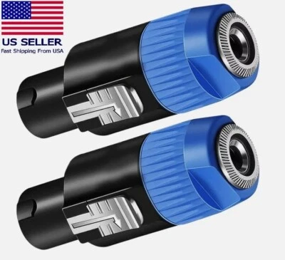 AUDIO2000'S Speakon To 1/4 Adapter Connector, Upgraded 1/4" Female To Male Connector Speaker