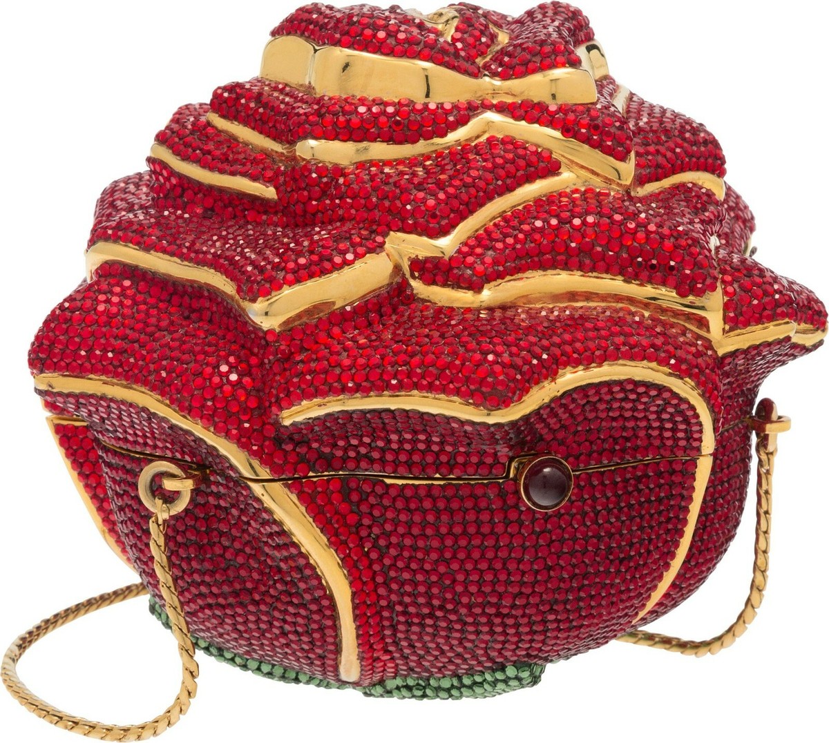 JUDITH LEIBER SWAROVSKI CRYSTAL EXQUISITE I LOVE YOU ROSE BAG