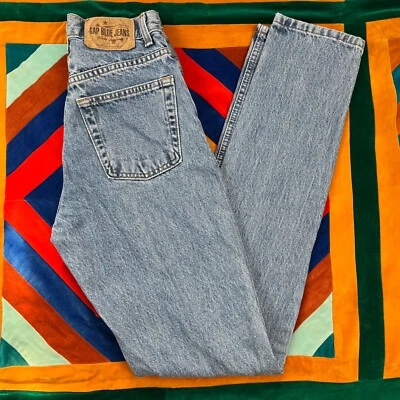 Vintage Slim GAP Women's Jeans 90s Light Blue Denim Slim Fit 2 Long - Image 1 of 4