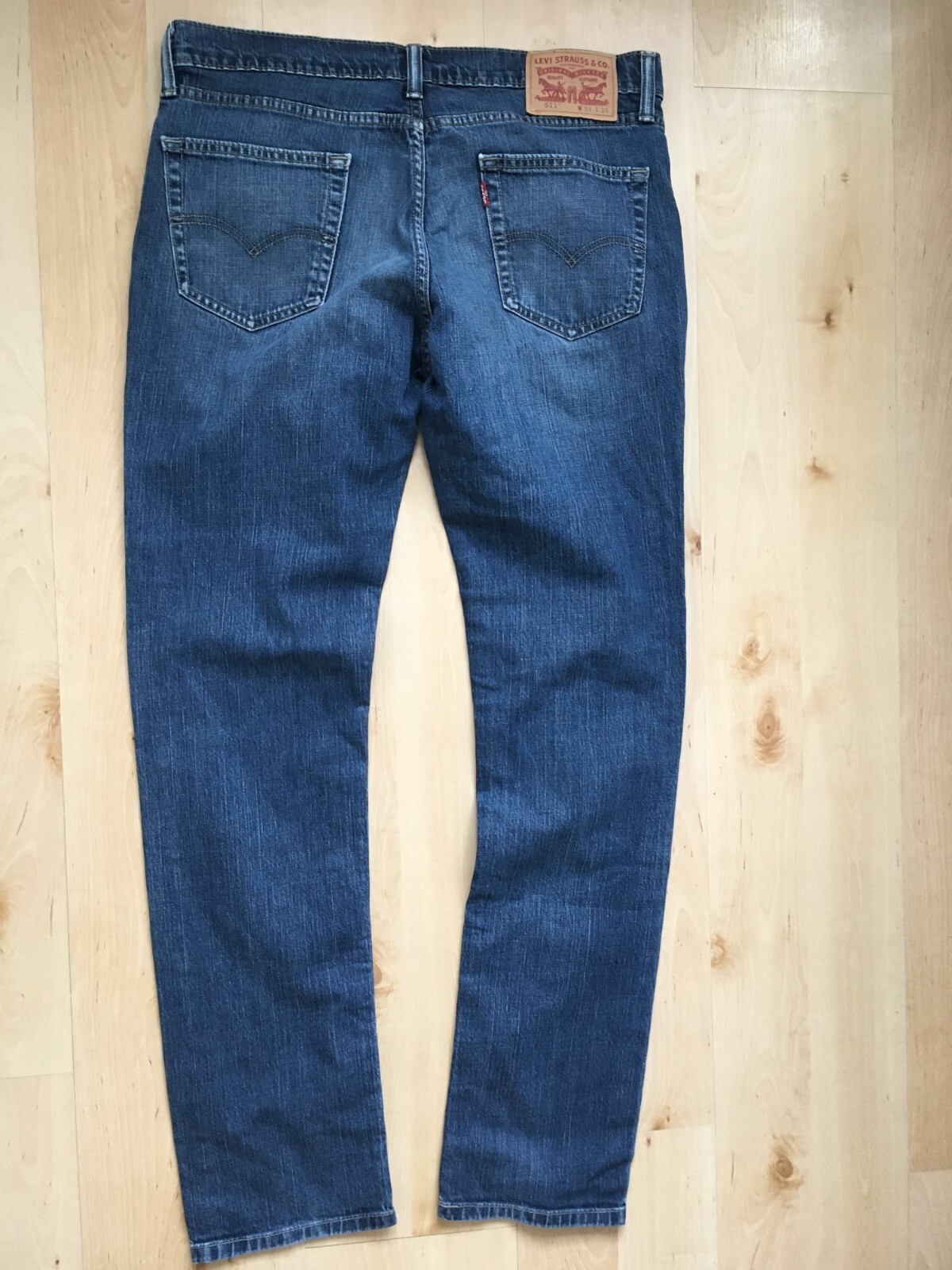 LEVI'S 511 MENS W34 L32 BLUE SLIM FIT ZIP FLY DENIM JEANS eBay