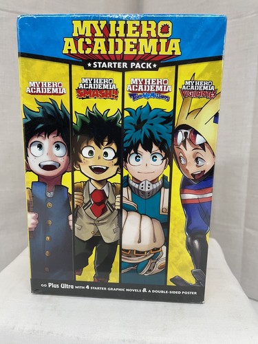 MY HERO ACADEMIA STARTER PACK Manga Box Set (4 Graphic Novels w/Poster) NEW