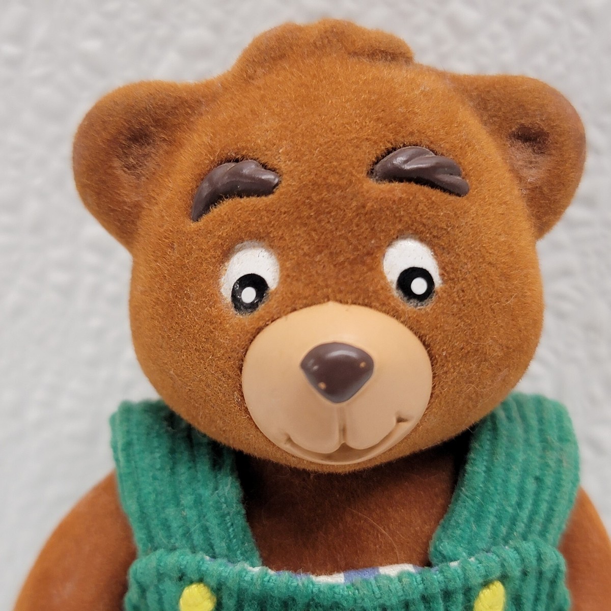 courreges　bear Vintage 1998 Eden Viacom Corduroy Bear Poseable Figure Toy Green