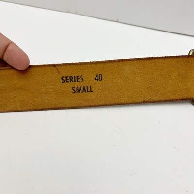 Vintage Brown Leather Painted Safari Animal Embossed Belt  display picture 1