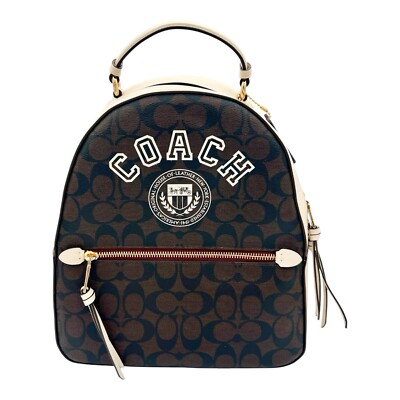 Coach Jordyn Varsity Motif Backpack In Signature Canvas and Leather