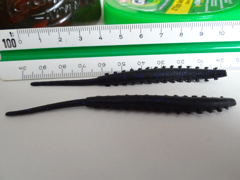 Berkley Gulp Alive Arenicola Wattwurm  10cm black blue fleck 38 St.(0,66Eur/St.) - Bild 4 von 4