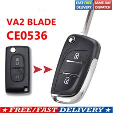 Car Key Shell Case Upgrade For Citroen C8 C2 C3 C4 Dispatch 2 Button VA2 CE0536