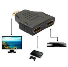 ✅HDMI Male To Dual Twin HDMI Female 2 to 1 Way Splitter Adapter Cable For HD TV✅