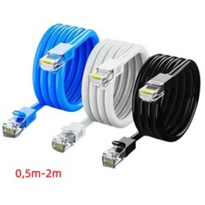 CAT 6 Netzwerkkabel Flach RJ45 Ethernet LAN Kabel 0,25m &ndash; 50m f&uuml;r PC, Router