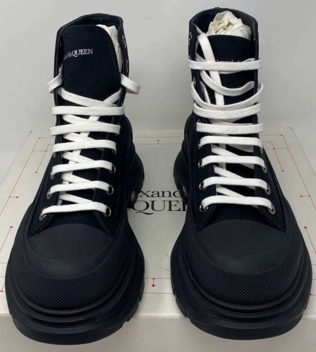 Alexander McQueen Tread Slick Exaggerated-Sole Canvas Sneaker