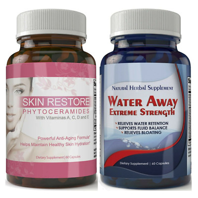 Skin Restore Anti-Aging Collagen Supplement & Water Away Fluid Balance Support
