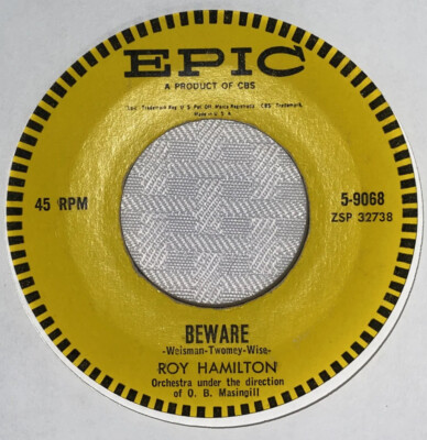 Roy Hamilton 45 Ebb Tide / Beware EPIC soul r&b 1954 VG+