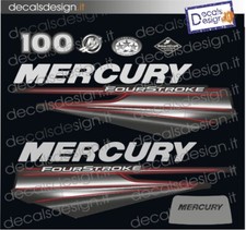 Adesivi motore marino fuoribordo mercury 100 cv four stroke barca stickers 