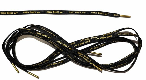 Shoe Laces (Black with Gold) With Nike 