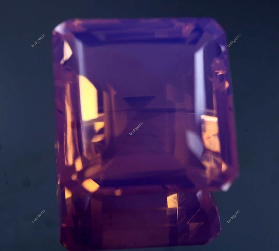 Piedra preciosa suelta cuadrada ópalo color rosa natural 77 quilates con certificación australiana Foto 2 de 4