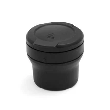70mm * 75mm Plastic Cylinder Ashtray Cigarette Ash Holder Black for Car Vehicle