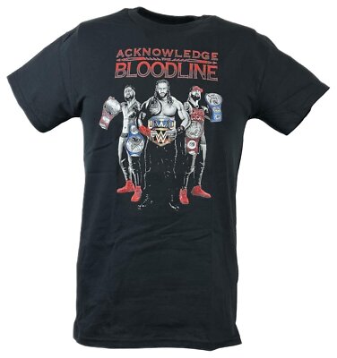 Acknowledge The Bloodline Championship Belts Black T-shirt