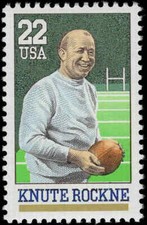 Scott#: 2376 - Knute Rockne 22¢ 1988 1988 BPE Perf 11 single stamp MNHOG