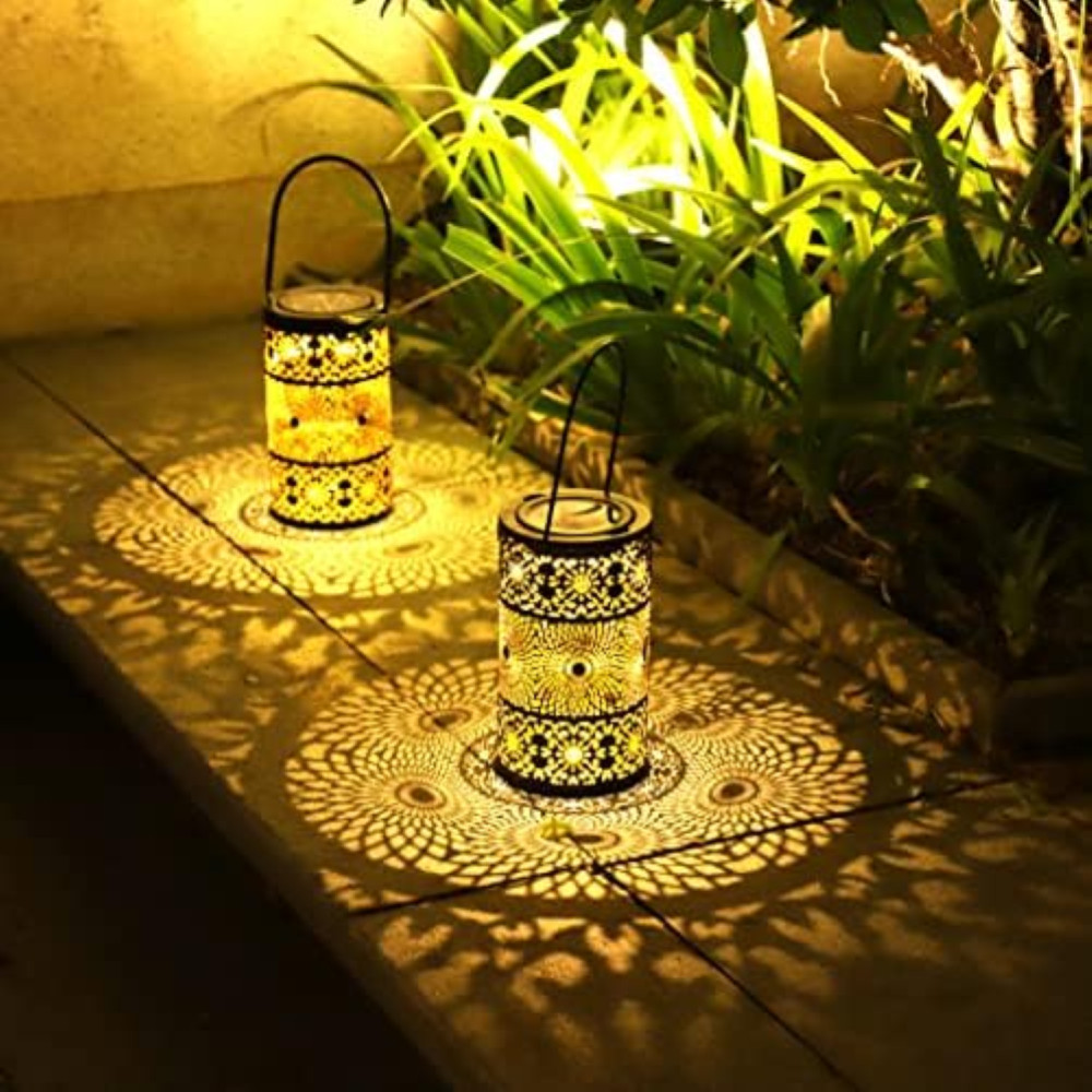 ALLOMN 2 Lampade Solari Da Esterno A Forma Di Fiore Con LED Bianco Caldo – Impermeabili IP65 Per Giardino, Vialetto, Cortile E Piscina