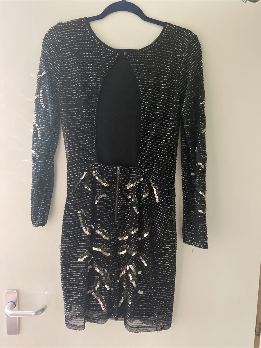 miss selfridge black sequin dress Miss selfridge black beaded