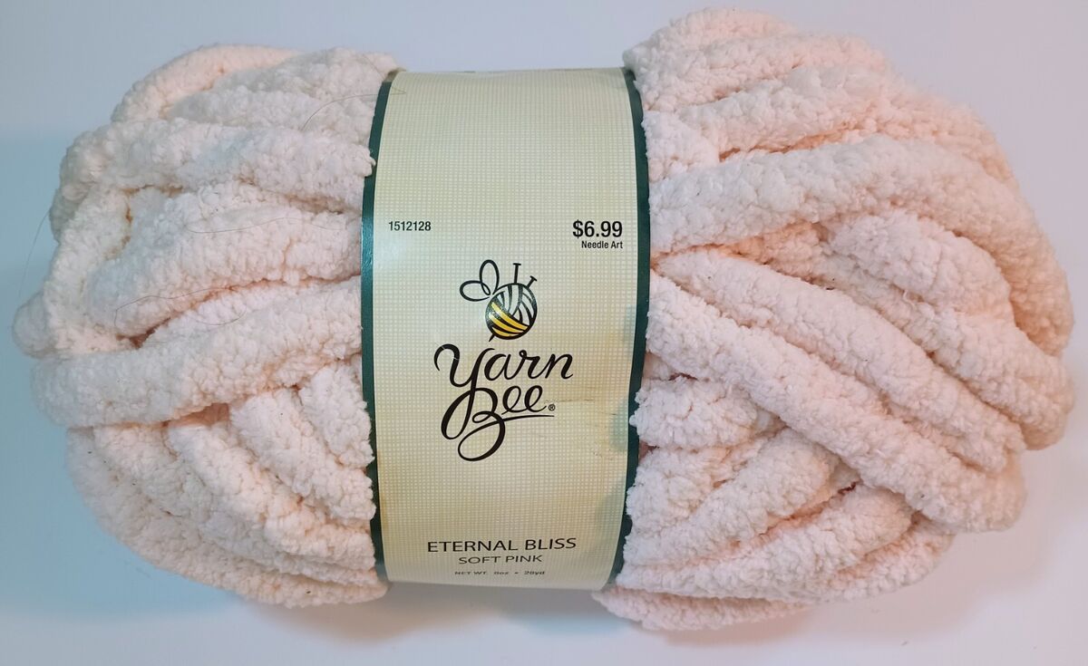 Yarn Bee Eternal Bliss Soft Pink Yarn 28 Yards 8oz Super Soft Knit