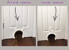 Pet Peppy's Cat Door Free Shipping w/Installation Instructions Cut Feline Portal