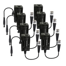 InstallerCCTV Passive Video Balun CCTV w/DC Power BNC to RJ45 CAT5 Cable 4 Pair
