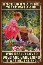 BGM Once Upon A time There Was Girl Who Loved Dogs Gardening Was Me 3X5"-MAGNET